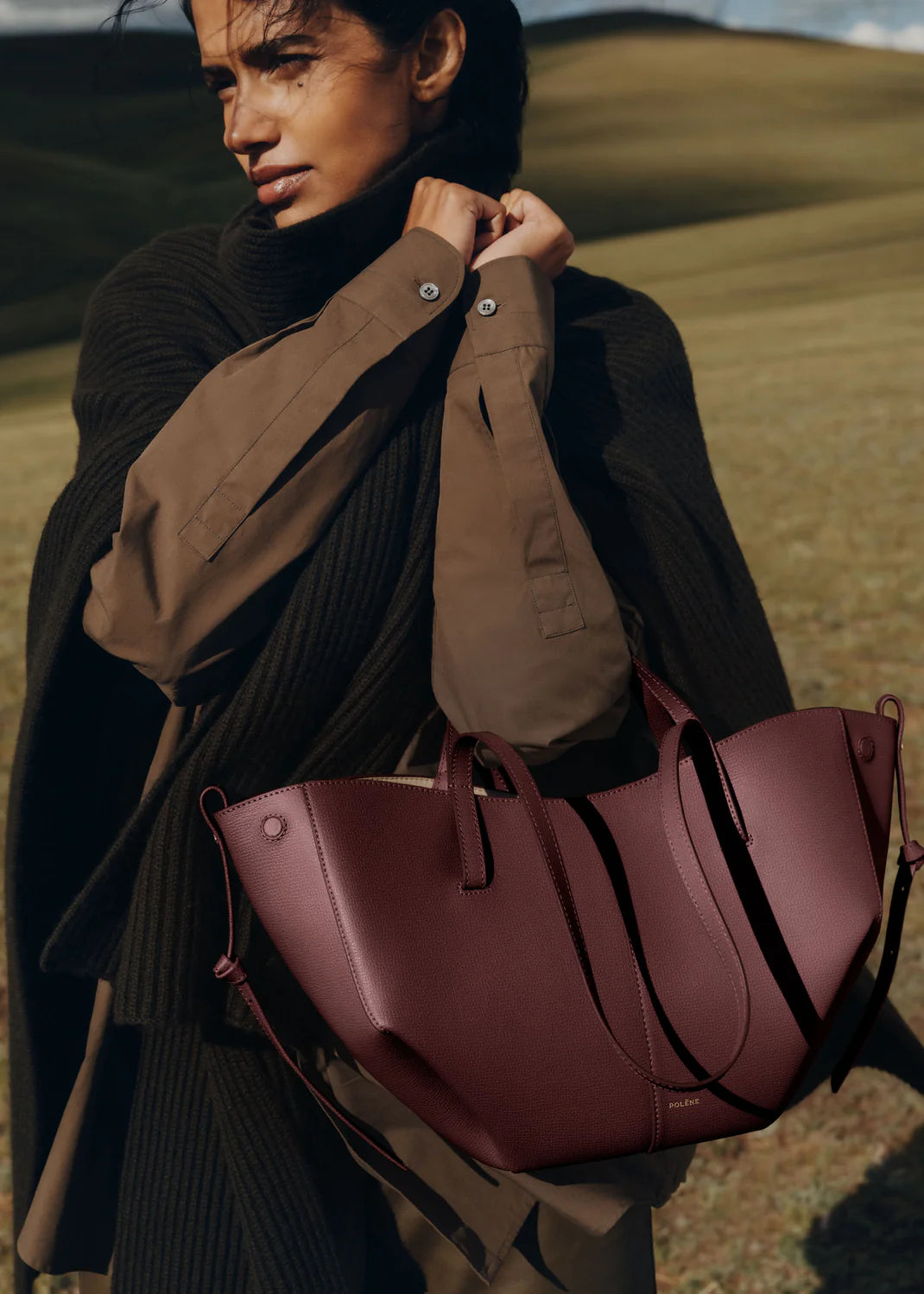 Polène Cyme Black Cherry Grained Edition