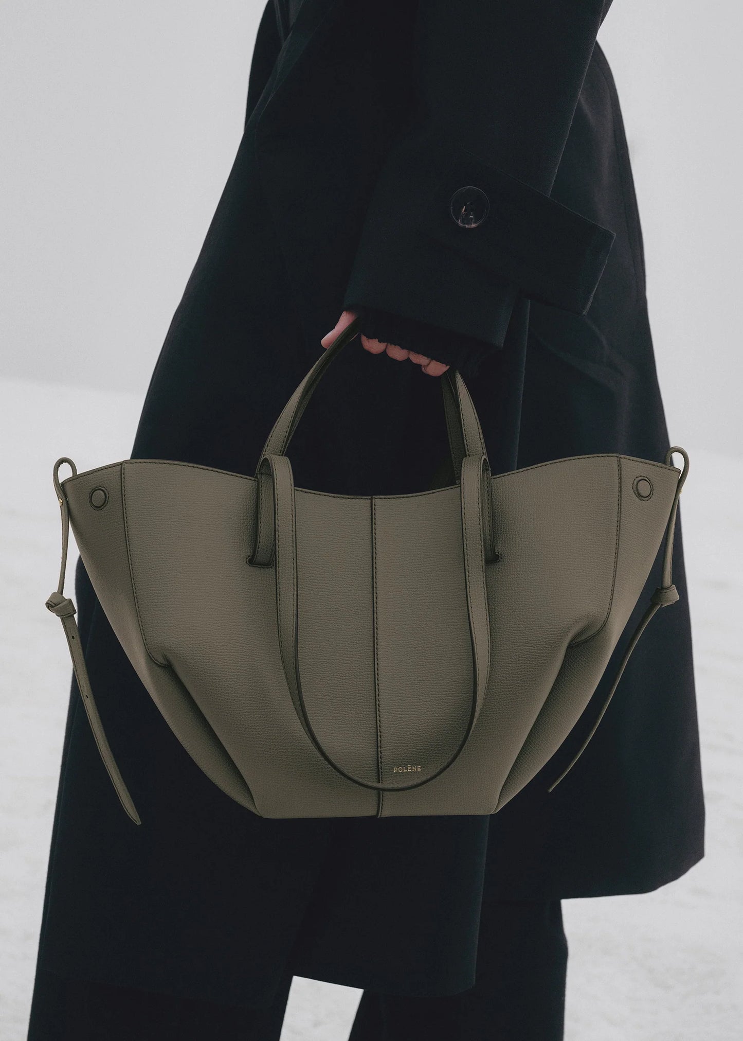 Polène Cyme Mini Smoke Green Grained Edition