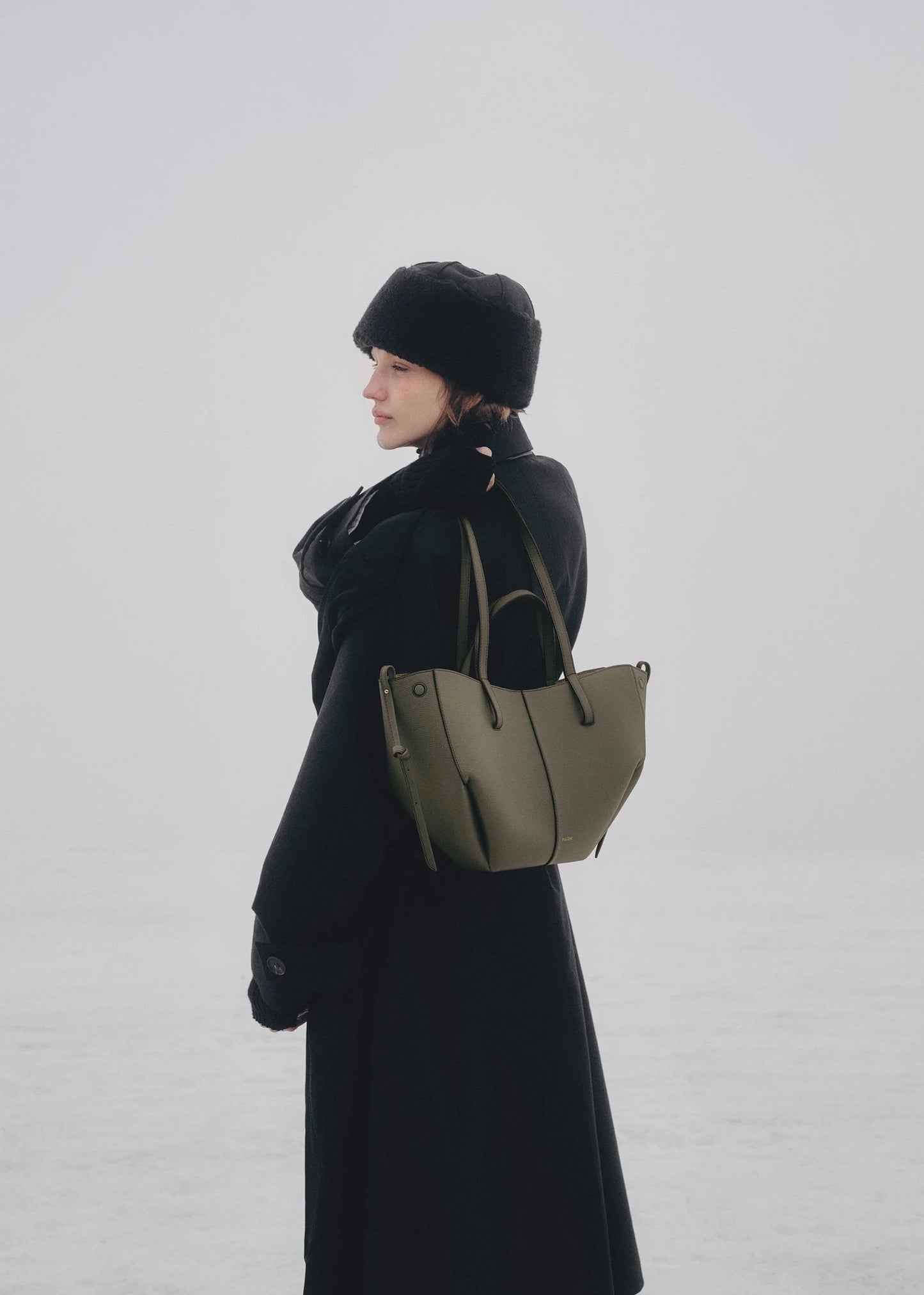 Polène Cyme Mini Smoke Green Grained Edition